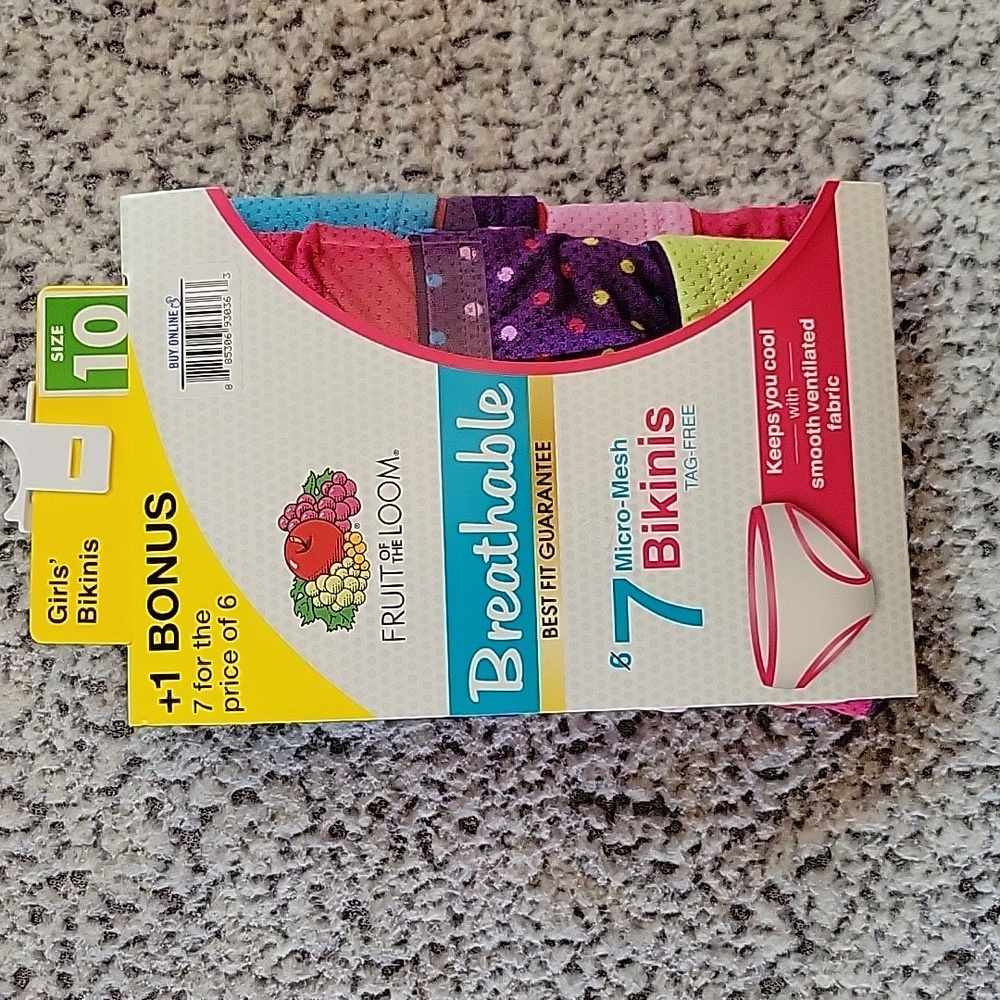 Girls size 10 bikini underwear